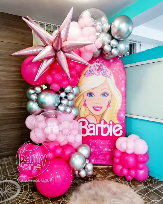 birthday Barbie Theme Birthday Balloon Arch Decoration