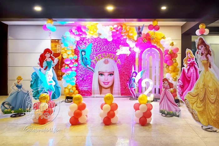 birthday Barbie Theme Birthday Stage Decoration
