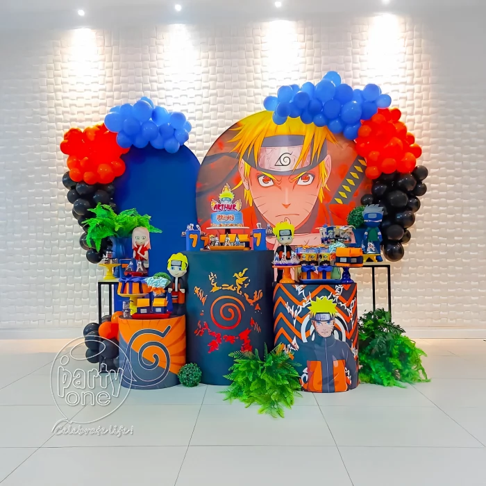 birthday Colourful Naruto Theme Birthday Decoration
