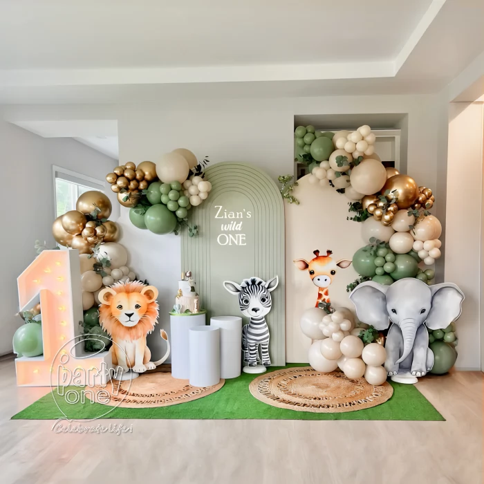 birthday Soft Jungle Theme Birthday Decoration