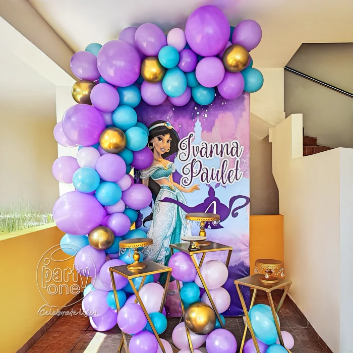 birthday Princess Jasmine Theme Birthday Balloon Decor