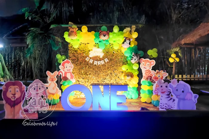 birthday Sequin Jungle Theme Birthday Balloon Decoration