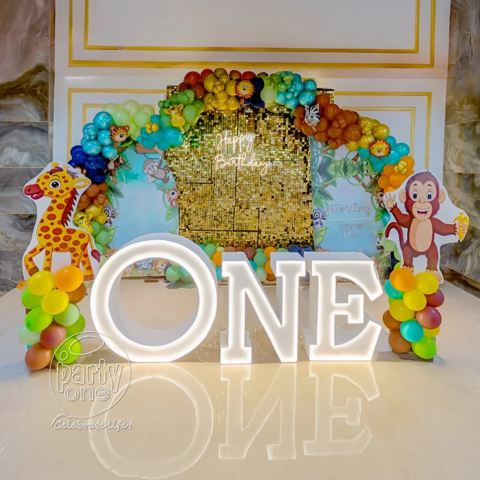 birthday Wild Jungle Sequin Theme Birthday Decoration