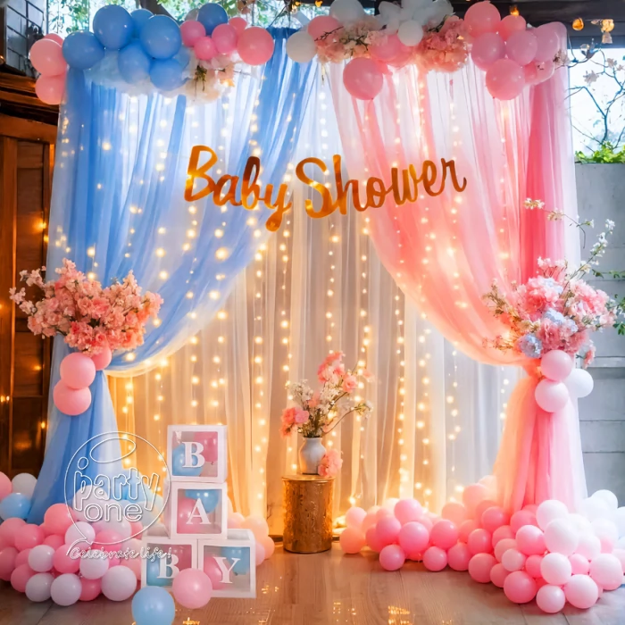 decorations Pink & Blue Luxe Baby Shower Decoration