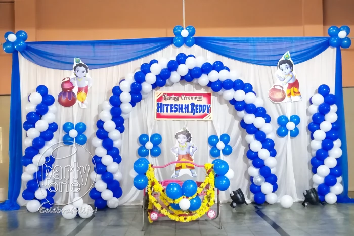 decorations Krishna Theme Naming Ceremony Balloon Decor