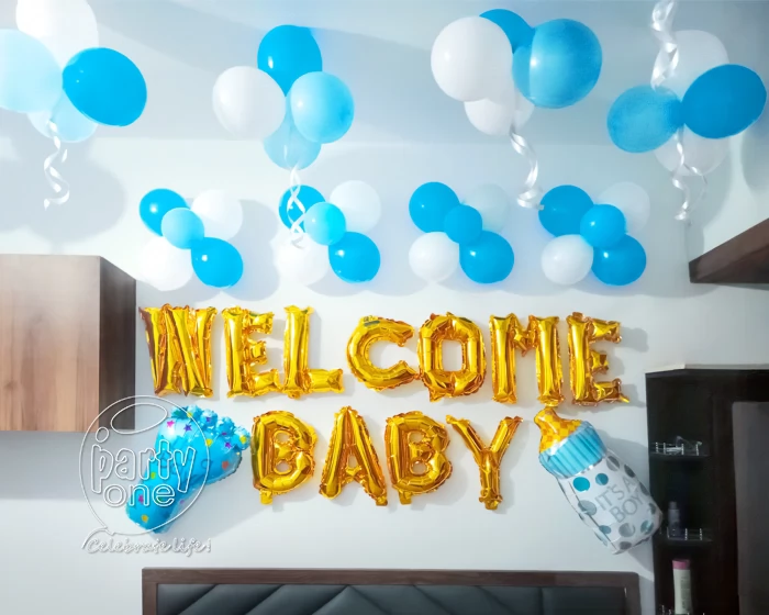 welcome baby decorations Boy Baby Welcome Balloon Decoration