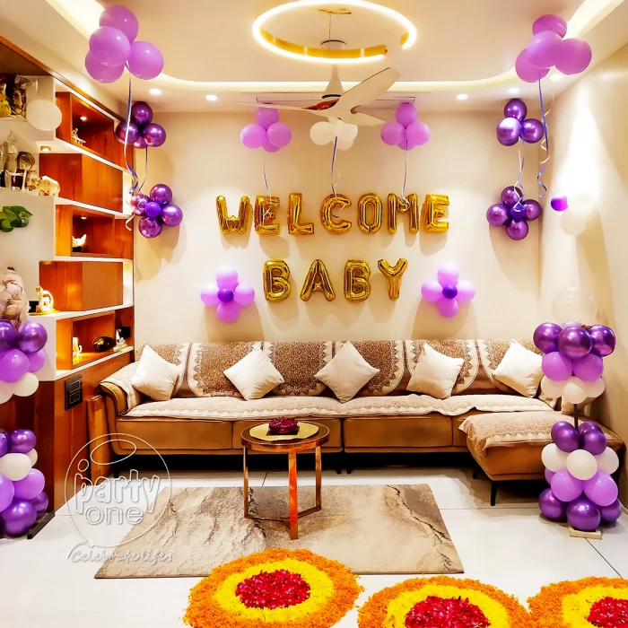 welcome baby decorations Baby Welcome Flower and Balloon Decoration