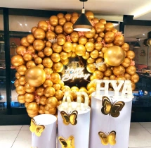 birthday Golden Chrome Shiny Ring Balloon Decor