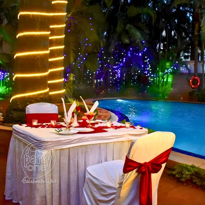 candlelight dinners Poolside Candlelight Dinner Date at Halcyon Hotel