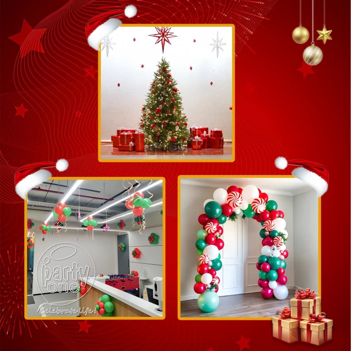festival decorations Simple Christmas Office Balloon Decoration