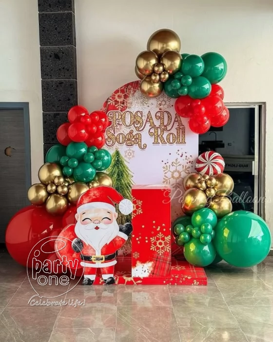 festival decorations Merry Christmas Balloon Backdrop Decoration