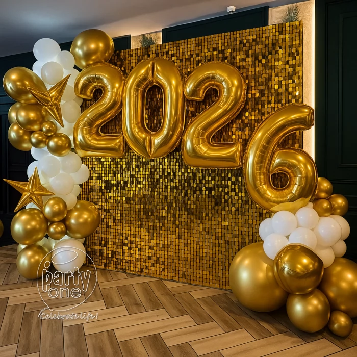 festival decorations Golden Luxe New Year Eve Party Decoration