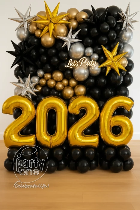 festival decorations Happy New Year Balloon Wall Decoration