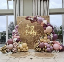 birthday Royal Sequin Theme Balloon Decoration
