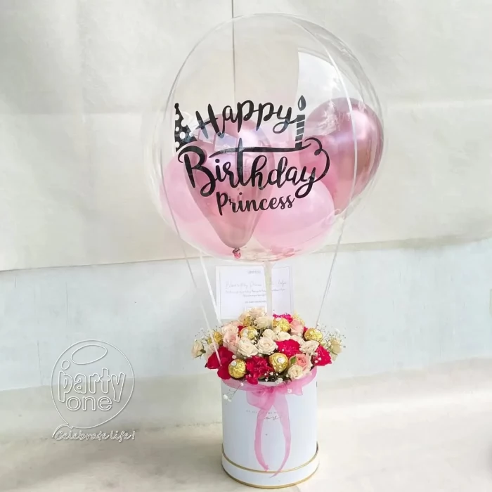 surprises Luxury Floral Balloon Surprise Bouquet