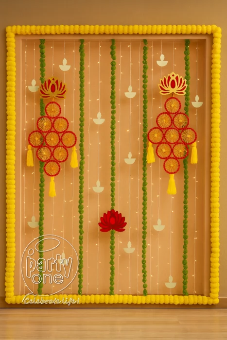 festival decorations Simple Flower Garland Wall Decoration