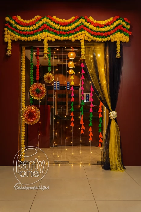 festival decorations Colourful Diwali Floral Entrance Decoration