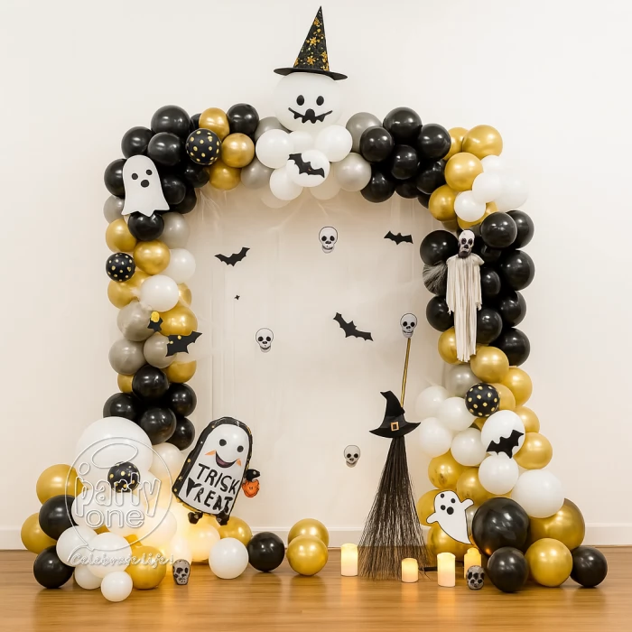 festival decorations Black and White Halloween Theme Decoration