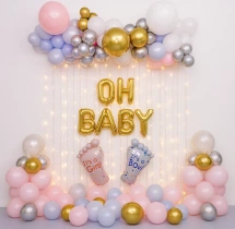 baby shower decorations Soft Colours Baby Shower Balloon Decoration