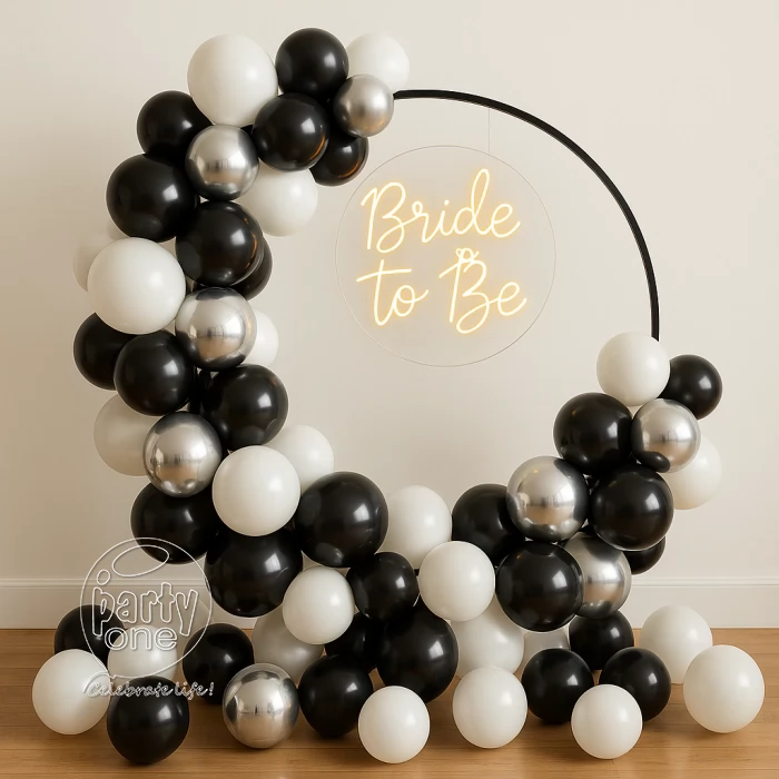 decorations Black and White Bride to be Balloon Decoration