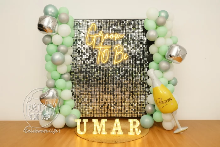 decorations Groom to be Sequin Balloon Decoration
