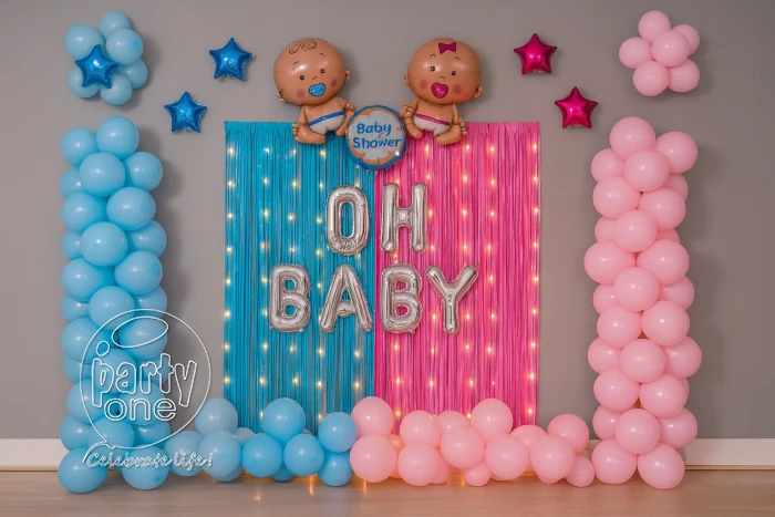 baby shower decorations Baby Shower Frill Balloon Wall Decoration