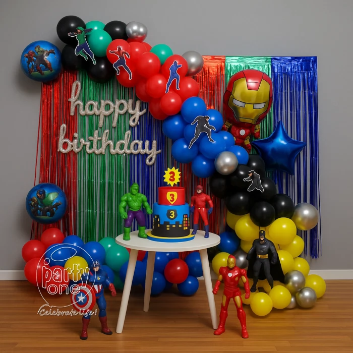 birthday Avengers Frill Balloon Wall Birthday Decor