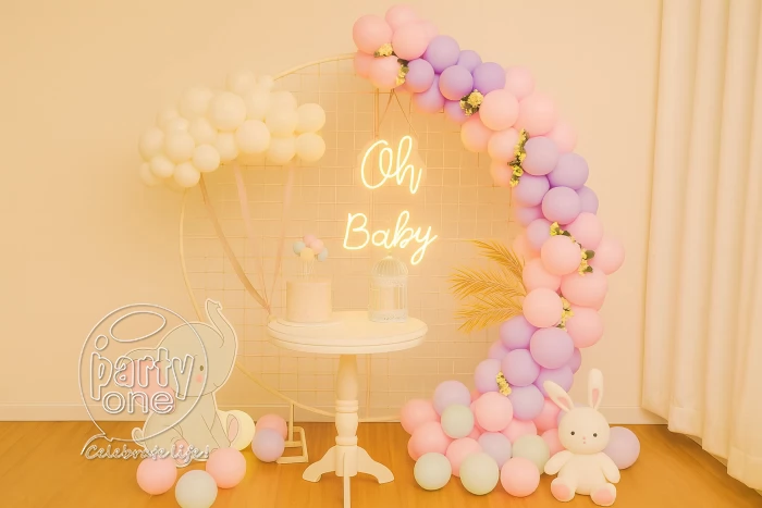 baby shower decorations Neon Light Baby Shower Balloon Decoration
