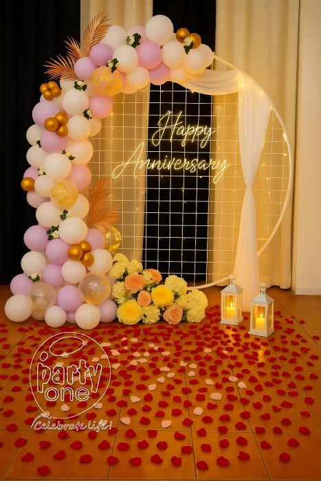 decorations Elegant Anniversary Balloon Ring Decoration
