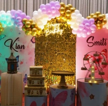 birthday Bright Butterfly Theme Balloon Decoration