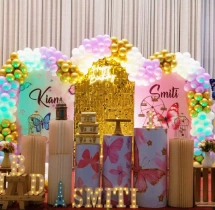 birthday Bright Butterfly Theme Balloon Decoration