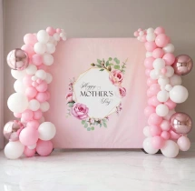 decorations Pastel Pink Mothers Day Backdrop Decoration