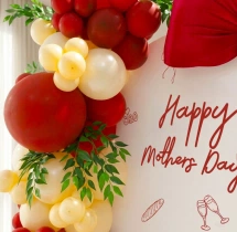 decorations Red and Yellow Theme Mothers Day Decor