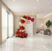 decorations Red and Yellow Theme Mothers Day Decor