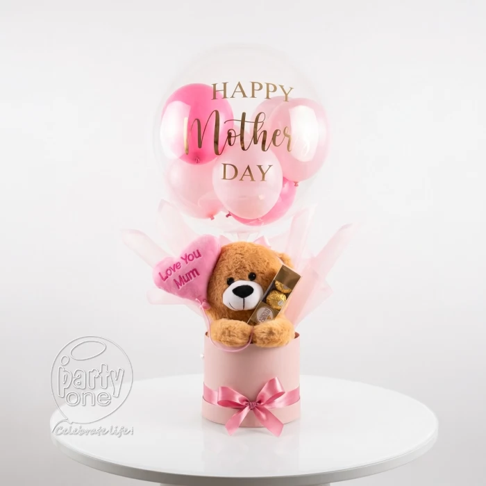 surprises Happy Mothers Day Teddy Balloon Bouquet