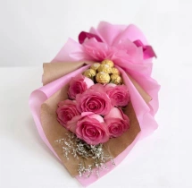 decorations Cute Flowers and Chocolate Bouquet