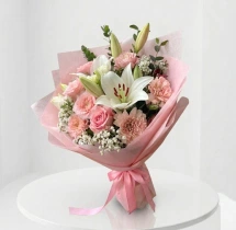 decorations Blush Pastel Pink Floral Bouquet