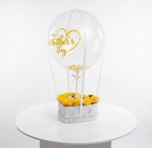 decorations Yellow Rose and Balloon Bouquet