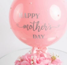 decorations Pink Rose and Balloon Bouquet