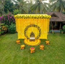 decorations Premium Haldi Floral Backdrop Decoration