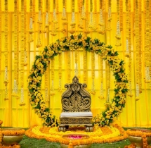 decorations Premium Haldi Floral Backdrop Decoration