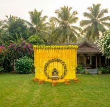 decorations Premium Haldi Floral Backdrop Decoration