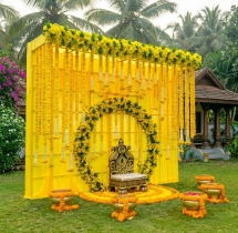 decorations Premium Haldi Floral Backdrop Decoration