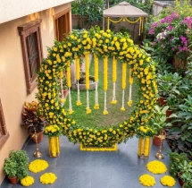 decorations Simple Haldi Flower Ring Decoration