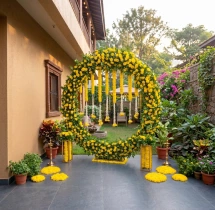 decorations Simple Haldi Flower Ring Decoration
