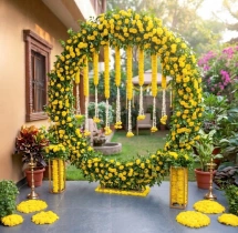 decorations Simple Haldi Flower Ring Decoration
