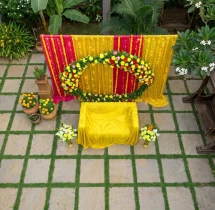 decorations Red Flower Haldi Ceremony Ring Decoration