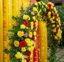 decorations Red Flower Haldi Ceremony Ring Decoration