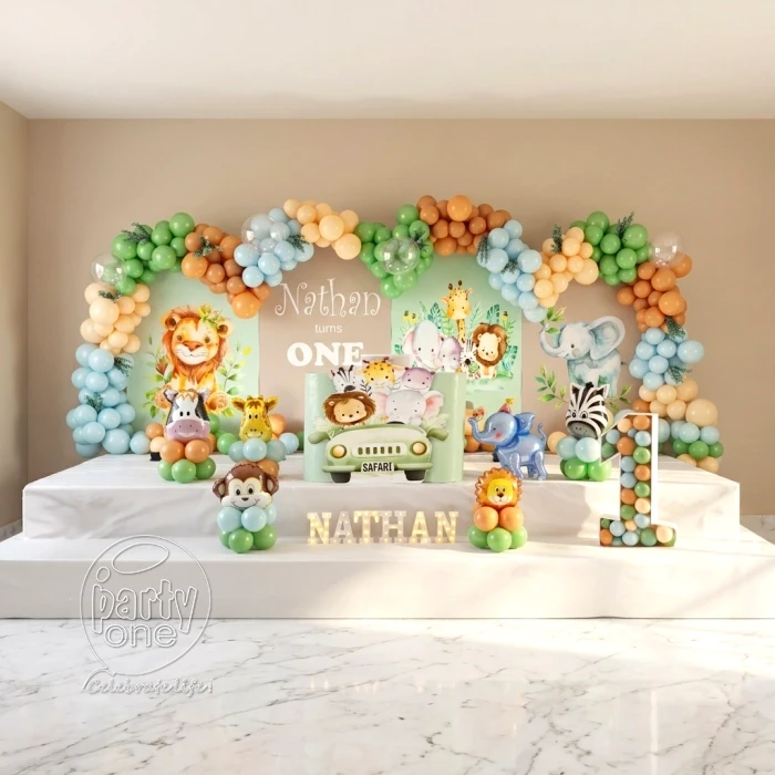birthday 1st Birthday Safari Jungle Theme Decoration