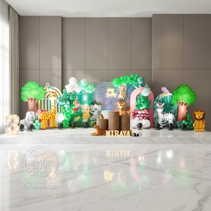 birthday 3rd Birthday Jungle Theme Decoration
